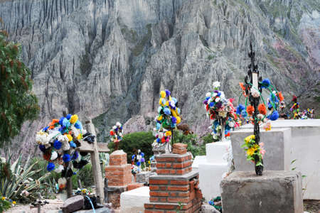 The indian cemetery of Iruya on the Argentina andesの写真素材