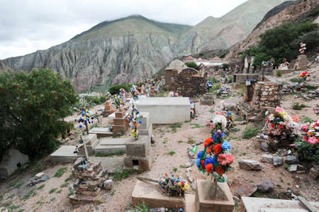 The indian cemetery of Iruya on the Argentina andesの写真素材