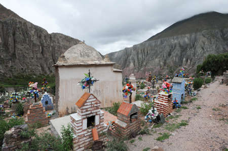 The indian cemetery of Iruya on the Argentina andesの写真素材