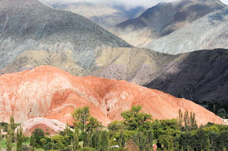 Hill of seven colors at Purmamarca on Argentina andesの写真素材