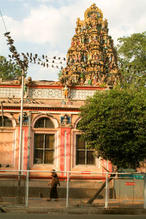 The indian temple of Sri Kali at Yangon on Myanmarのeditorial素材