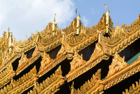 Golden roofs of the Shwedagon Pagoda in Yangon on Myanmar