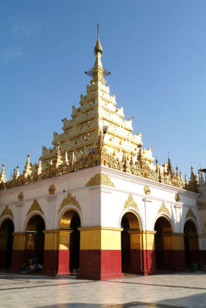 The Mahamuni Pagoda or Mahamuni Buddha temple at Mandalay on Manmar