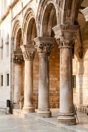 The old arch architecture of Dubrovink on Croatiaのeditorial素材