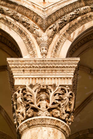 The old arch architecture of Dubrovink on Croatiaのeditorial素材