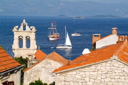 The old town of Korcula on Croatiaのeditorial素材