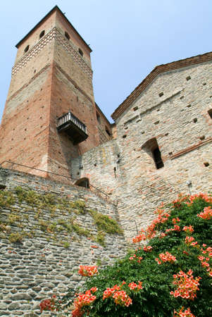 The fort of Serralunga d'Alba in Piedmont,Italyのeditorial素材