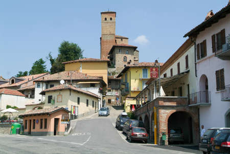 Serralunga d'Alba, Italy: 17 July 2010: The Village of Serralunga d'Alba in Piedmont,Italy