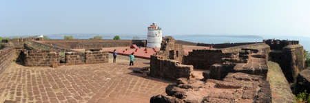 Goa, India - 8 January 2015: People visiting the fort Aguada on Goa, Indiaのeditorial素材