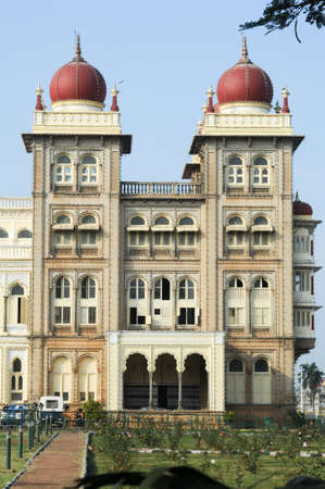 Detail of the ancient Mysore palace on Indiaのeditorial素材
