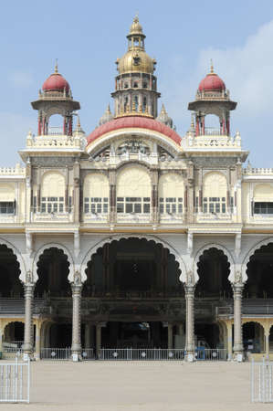 Detail of the ancient Mysore palace on Indiaのeditorial素材