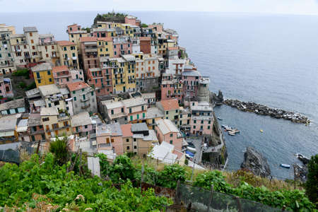 The village of Manarola on Cinque Terre, Italy