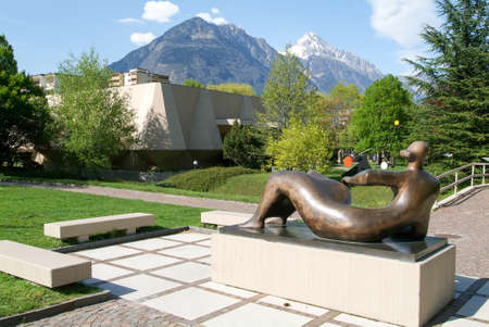 Martigny, Switzerland - 3 May 2008: Artwork on the park of museum Pierre Gianadda at Martignyのeditorial素材
