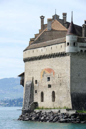 The castle of Chillon in Montreux, Switzerlandの写真素材