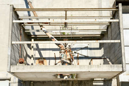 Antique machinery of a cement industry on Switzerlnad