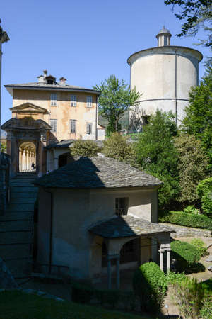 Sacro Monte of Varallo, holy mountain, is a famous pilgrimage site on Italy. の写真素材