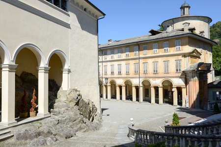 Sacro Monte of Varallo, holy mountain, is a famous pilgrimage site on Italy. の写真素材