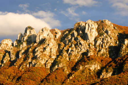 Denti della vecchia mountain over Lugano on the italian part of Switzerlandのeditorial素材