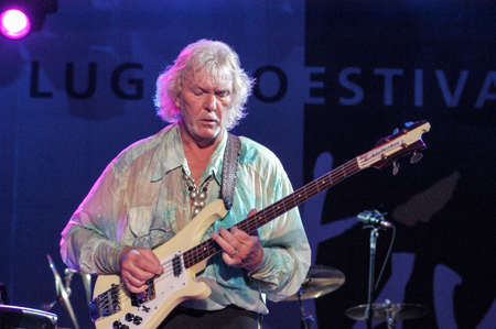 Lugano, Switzerland - 8 July 2004: the bassist Cris Square of Yes group during Estival Jazz in Lugano, Switzerlandのeditorial素材