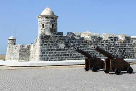 Castle San Salvador de la Punta at Havana on Cubaのeditorial素材