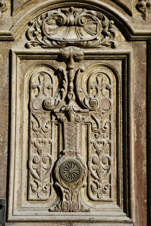 Old wodden door Habana Vieja in Havana on Cubaの写真素材