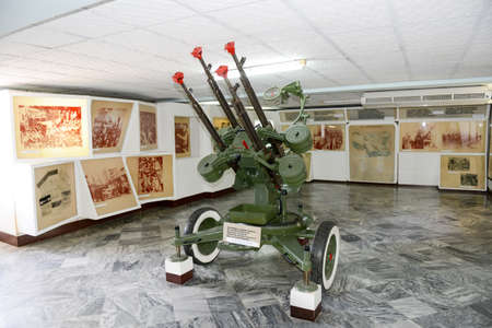 Playa Giron, Cuba - 20 january 2016: Museum shows the curious story of the world famous landing of the Bay of Pigsのeditorial素材