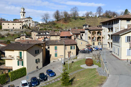 Carabbia (Lugano), 19 february 2016: the rural village of Carabbia part of the city of Lugano on the italian part of Switzerlandのeditorial素材
