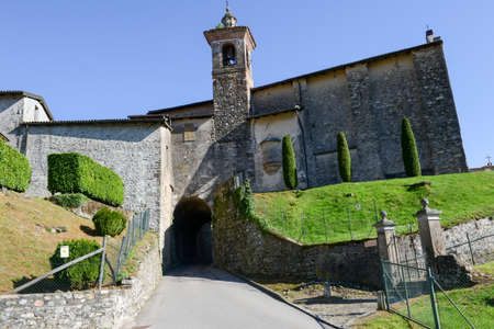 Mendrisio, Switzerland - 20 april 2016: the church of Saint Sisinio at Mendrisio on the italian part of Switzerlandのeditorial素材