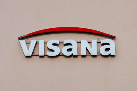 Lugano,12 november 2002 - Logo sign of Visana health insurance at Lugano on Switzerland