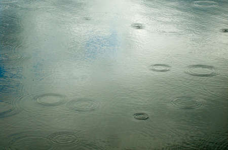 It's raining in a lake