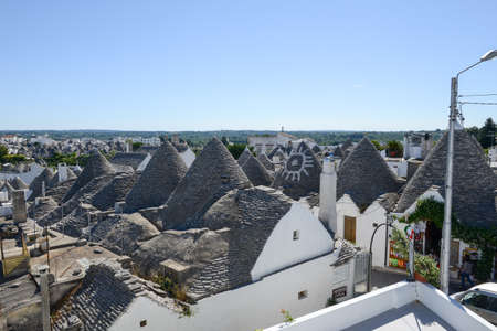 Beautiful town of Alberobello with trulli housesのeditorial素材