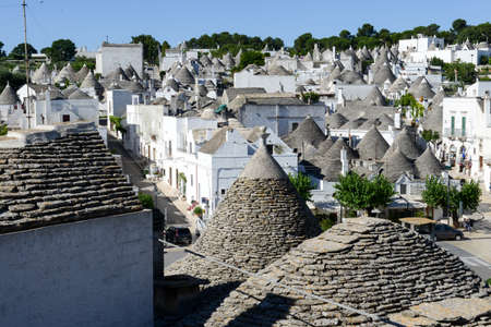Beautiful town of Alberobello with trulli housesのeditorial素材
