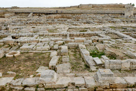 Fasano, Italy - 22 June 2016: Ancient Roman ruins of Egnazia on Puglia, Italy