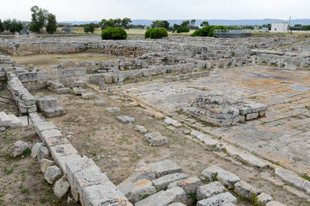 Ancient Roman ruins of Egnazia on Puglia, Italyの写真素材