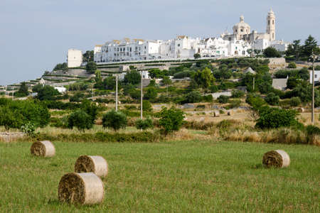 The scenic village of Locorotondo on Puglia, Italyの写真素材