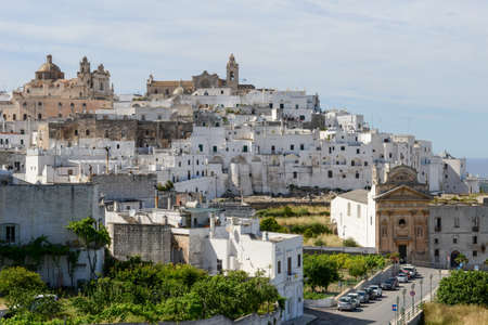 Ostuni the white town of Puglia on south Italyの写真素材