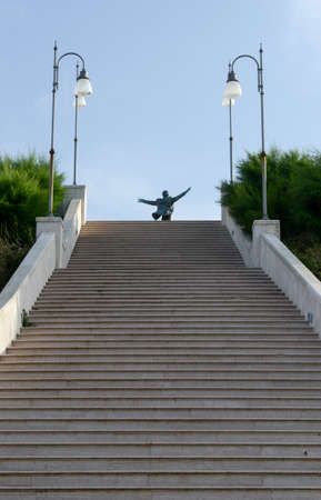 Stairs at Polignano a mare in Puglia, Italy