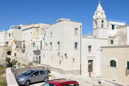 Vieste, Italy - 29 June 2016: View at the coast of Vieste on Puglia, Italy.のeditorial素材