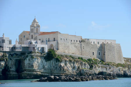 Church in town of Vieste on Puglia, Italyの写真素材