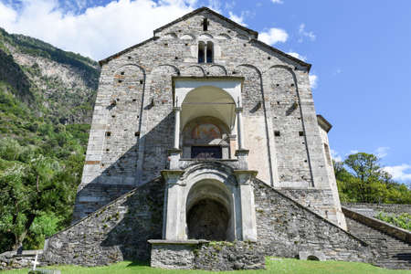 St Peter and Paul church in Biasca, Cantone Ticino, Switzerlandの写真素材