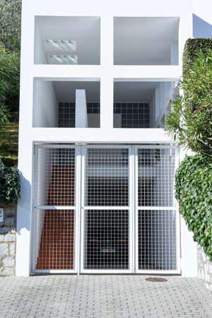 Entrance of a modern houseの写真素材