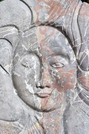 Artistic stone marble head for backgroundの写真素材