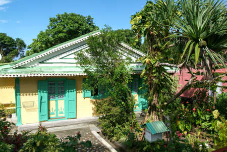St. Rose (La Reunion), France - 24 May  2007: rural colonial house at St. Rose on La Reunion island, Franceのeditorial素材