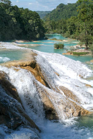 Aqua Azul waterfall on Chiapas, Mexicoの写真素材
