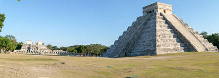 Chichen Itza, Mexico - 24 January 2009: Mayan pyramid of Kukulcan El Castillo in Chichen Itza,...