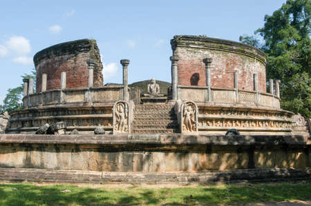 Vatadage (Round House) of Polonnaruwa ruin Unesco world heritage on Sri Lankaのeditorial素材