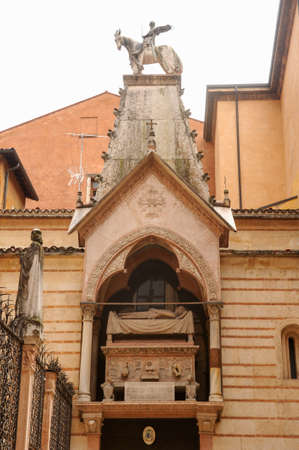 Verona, Italy - 5 May 2012: old architecture in center of Verona city, Italyのeditorial素材