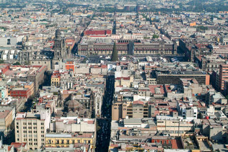 Aerial view of Mexico City, Mexicoの写真素材