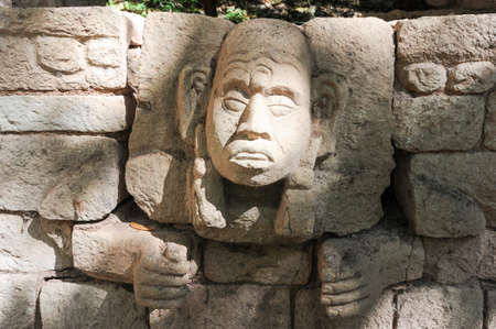 The Mayan ruins of Copan on Hondurasの写真素材