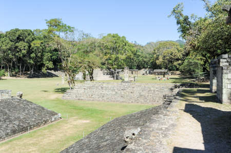 The Mayan ruins of Copan on Hondurasの写真素材